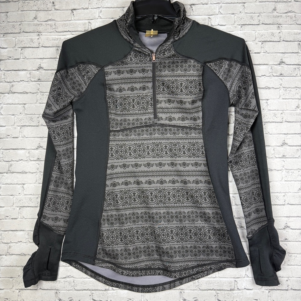 Calia by Carrie Underwood Black Gray Women Quarter Zip Pullover Athletic Size M